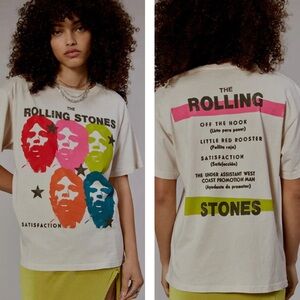 DAYDREAMER Rolling Stones Satisfaction Boyfriend T-Shirt Oversized Boxy Fit SZ M